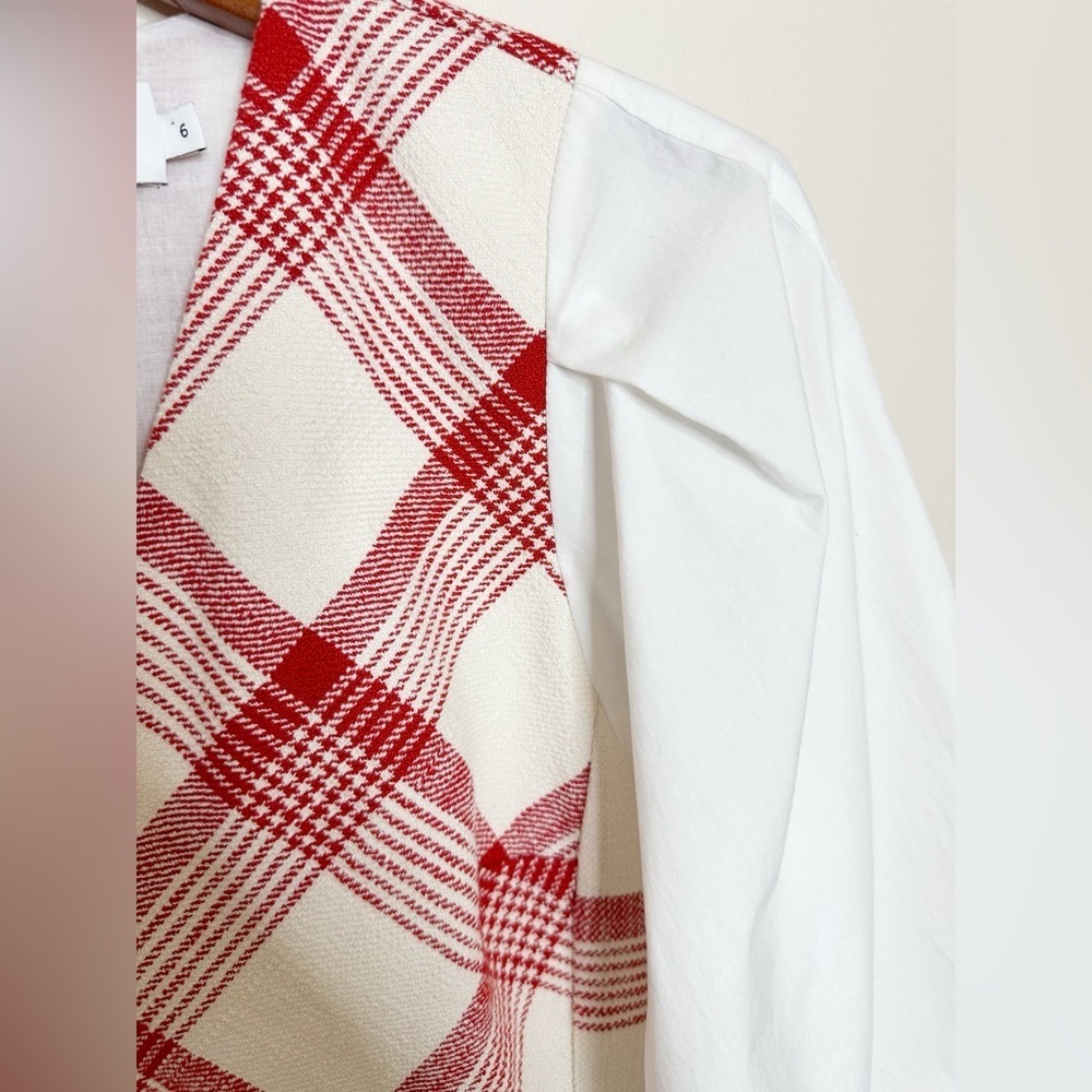 Tanya Taylor Gemma Dress Plaid w Flounce hem & Blouson sleeve - size 6 - NWT - Picture 13 of 16